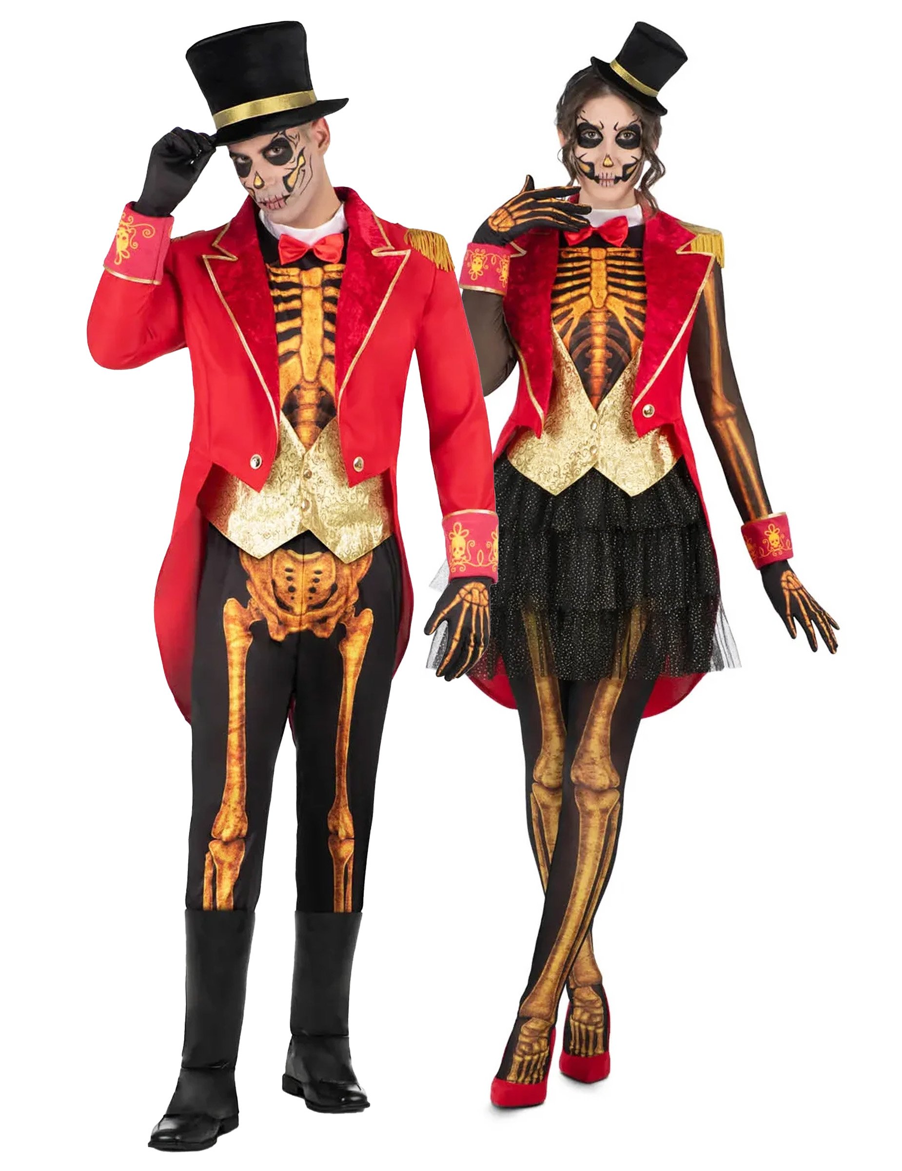 Skelett Paarkostüm Monsieur und Madame Loyal für Erwachsene von BCI
