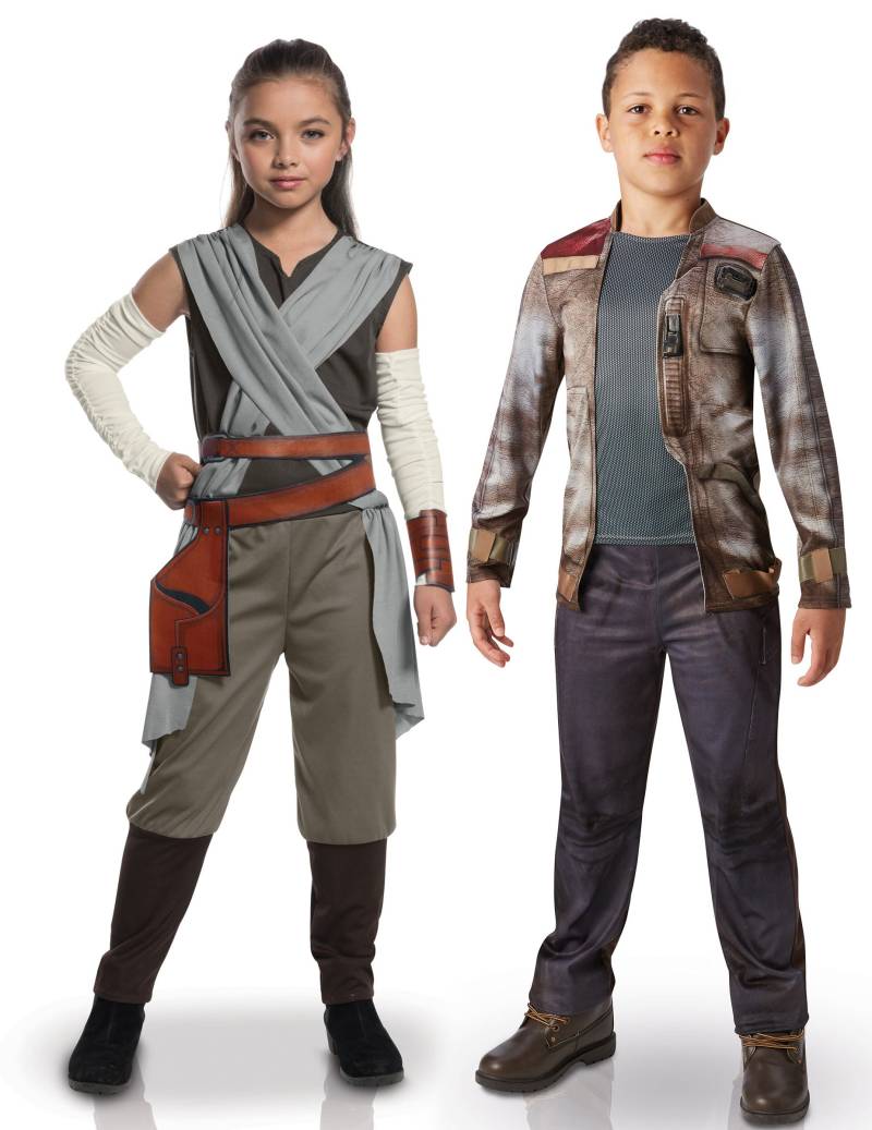 Star Wars-Kinderpaarkostüme Rey und Finn Lizenzartikel bunt von BCI