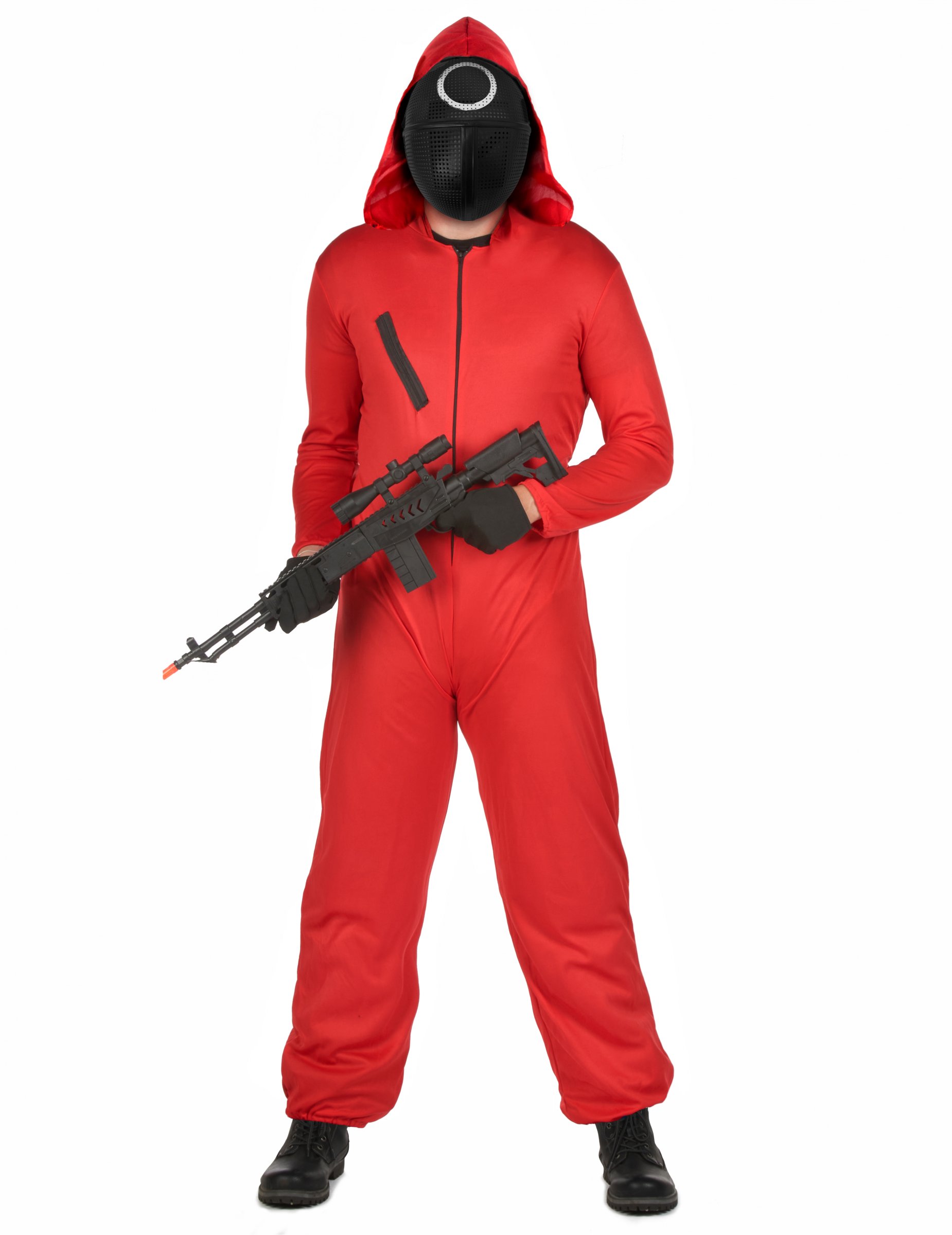 Tödlicher Wächter Horrorserien-Kostüm mit Kunststoff-Maske für Erwachsene rot-schwarz-weiss Tödlicher Wächter Horrorserien-Kostüm mit Kunststoff-Maske für Erwachsene rot-schwarz-weiss von BCI