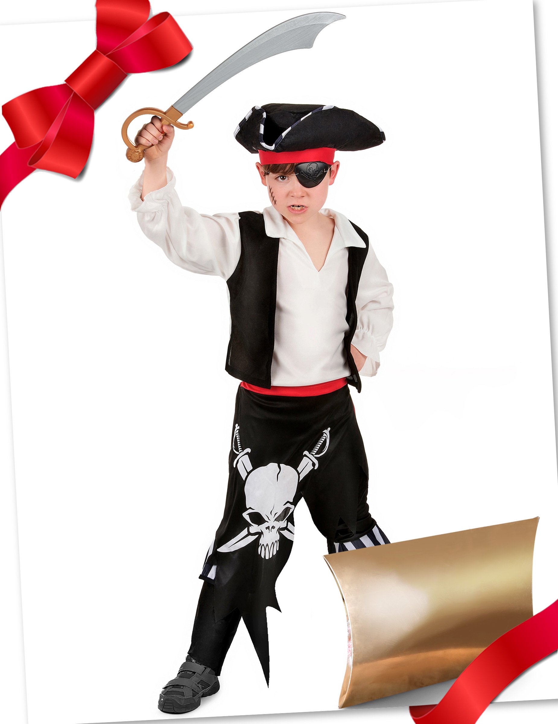 Tolle Piraten-Geschenkbox für Kinder 3-teilig bunt Tolle Piraten-Geschenkbox für Kinder 3-teilig bunt von BCI