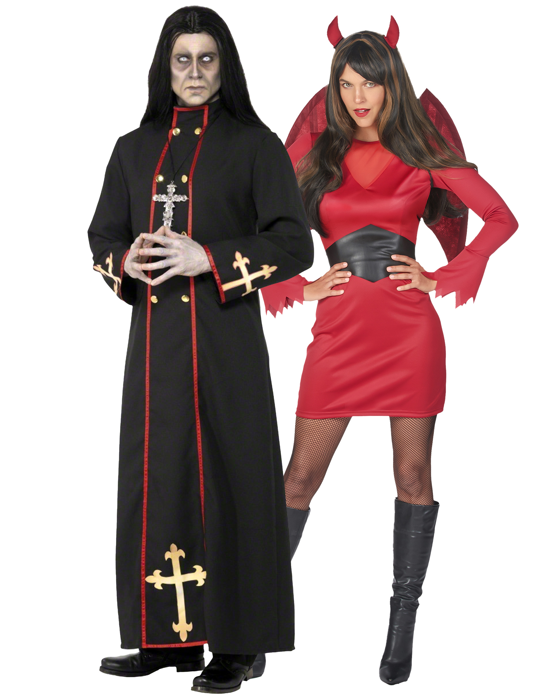 Unheiliges Höllen-Pärchen Halloween-Paarkostüm schwarz-rot Unheiliges Höllen-Pärchen Halloween-Paarkostüm schwarz-rot von BCI