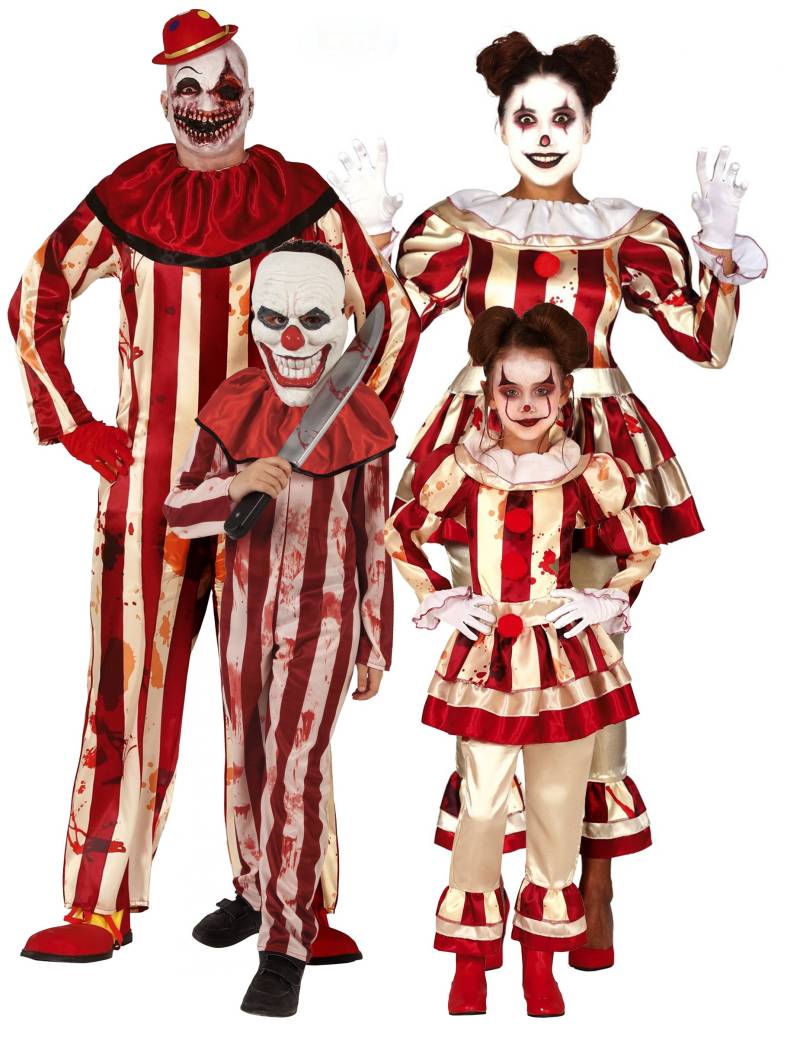 Unheimliches Clown Familienkostüm von BCI