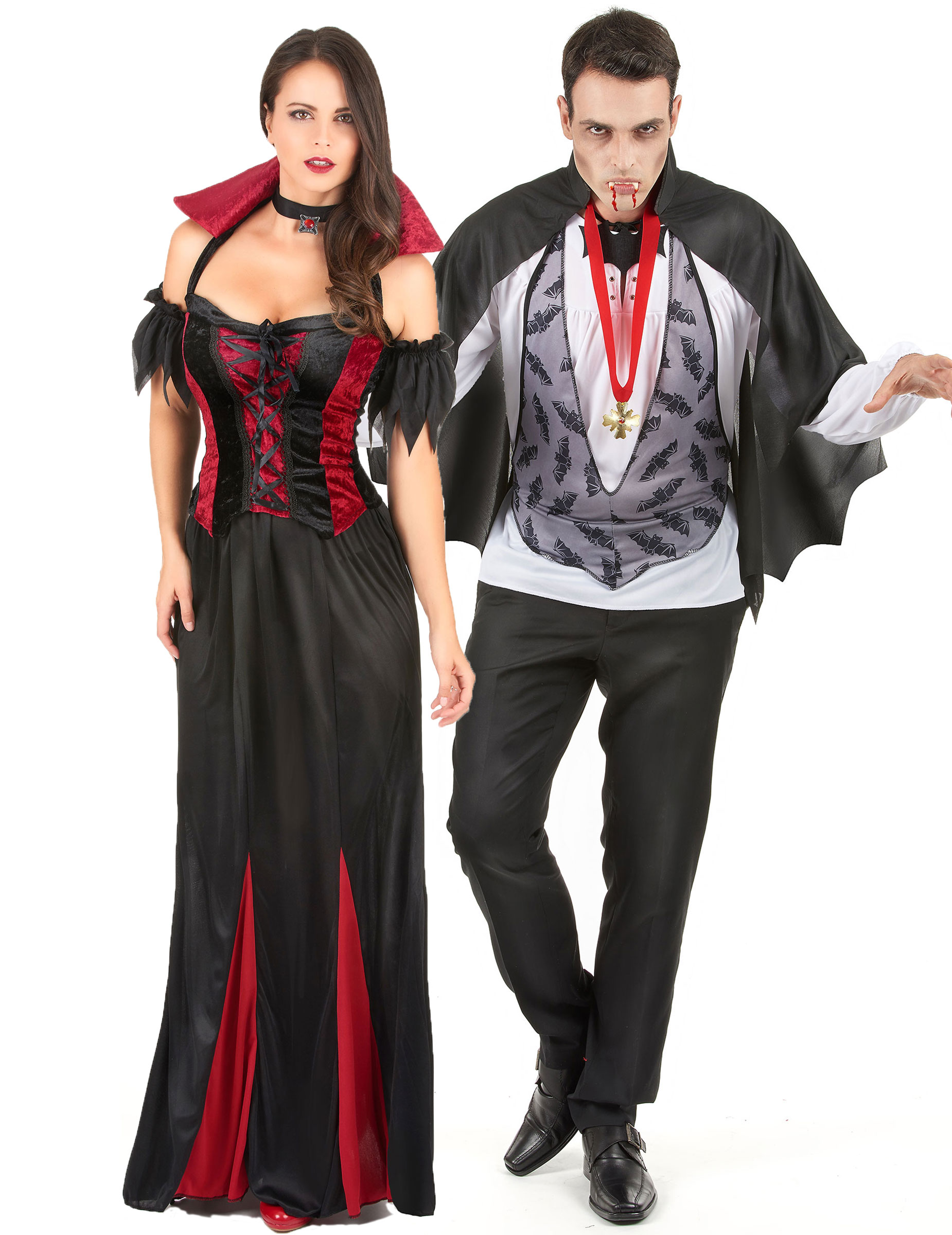 Vampir-Kostüm für Paare schwarz-rot Vampir-Kostüm für Paare schwarz-rot von BCI