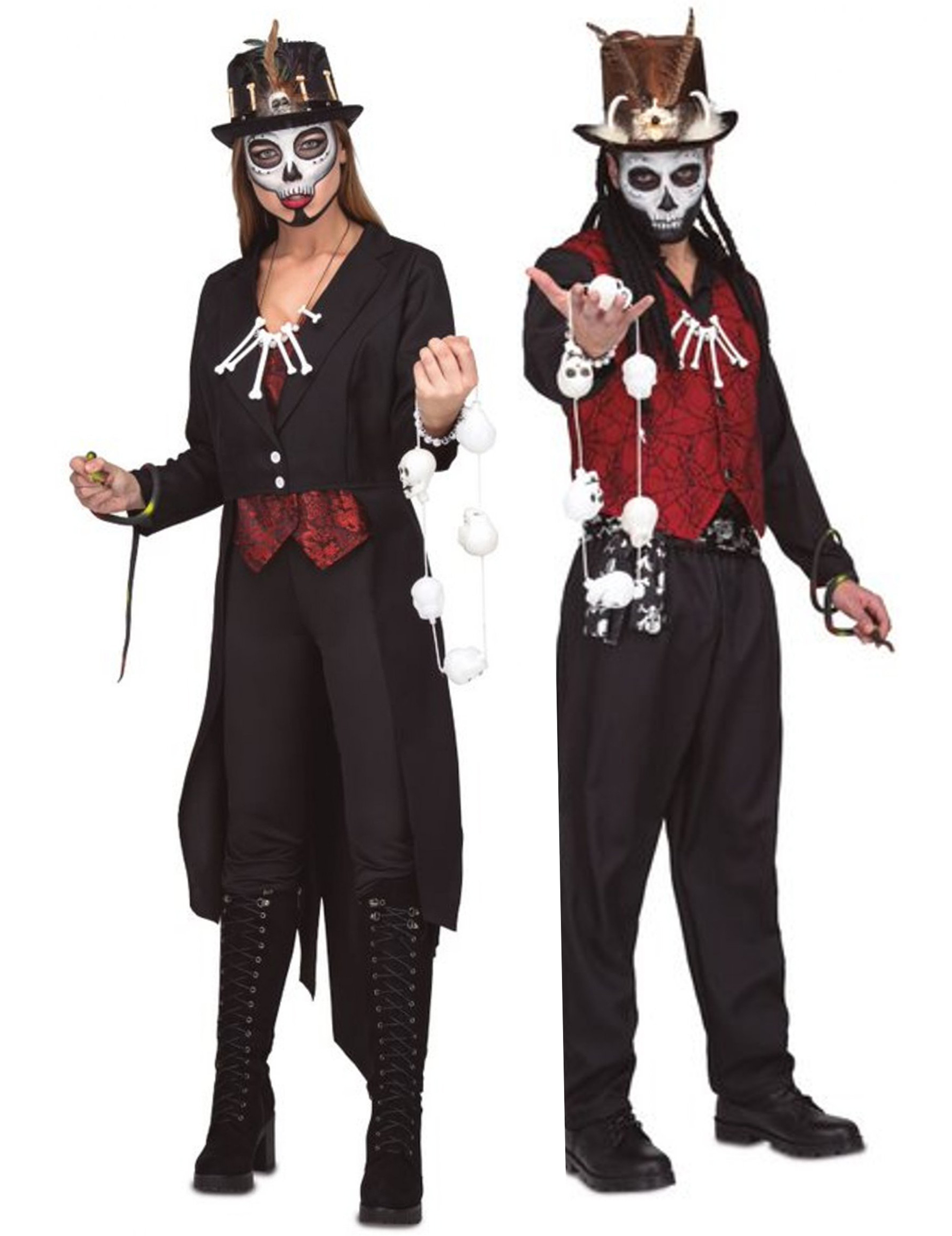 Voodoo-Paarkostüm für Erwachsene Halloween-Paarkostüm schwarz-rot Voodoo-Paarkostüm für Erwachsene Halloween-Paarkostüm schwarz-rot von BCI