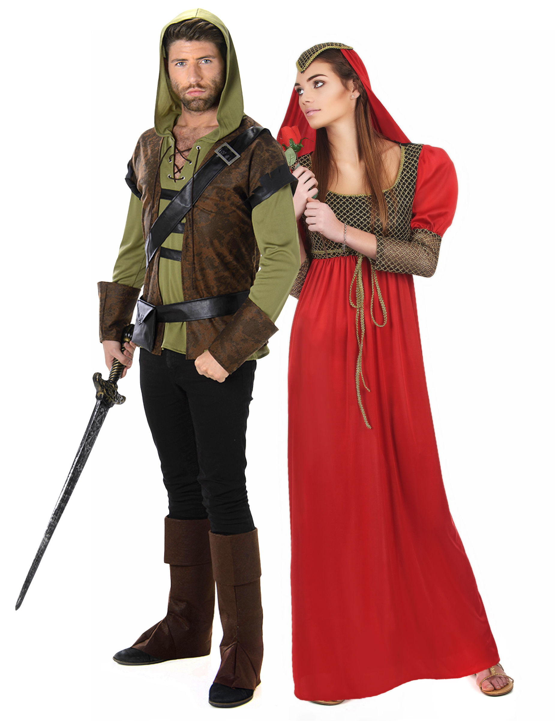 Waldläufer und Prinzessin Paarkostüm Faschingskostüm grün-braun-rot Waldläufer und Prinzessin Paarkostüm Faschingskostüm grün-braun-rot von BCI
