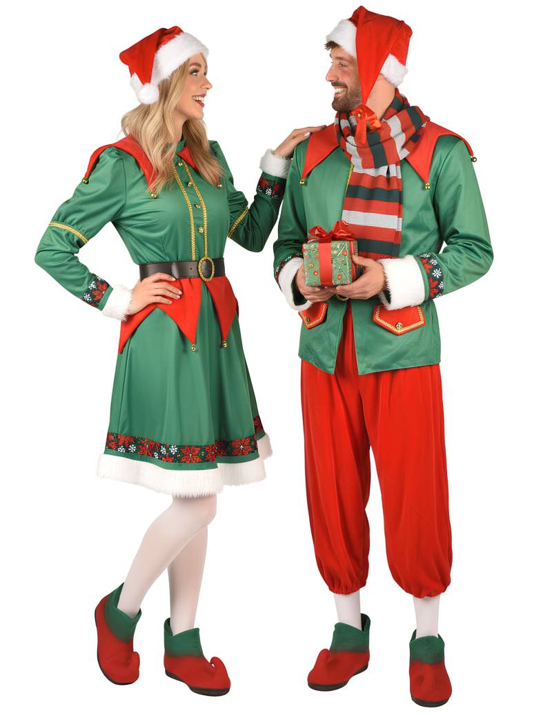 Weihnachts-Elfen Paarkostüm Luxus für Erwachsene von BCI