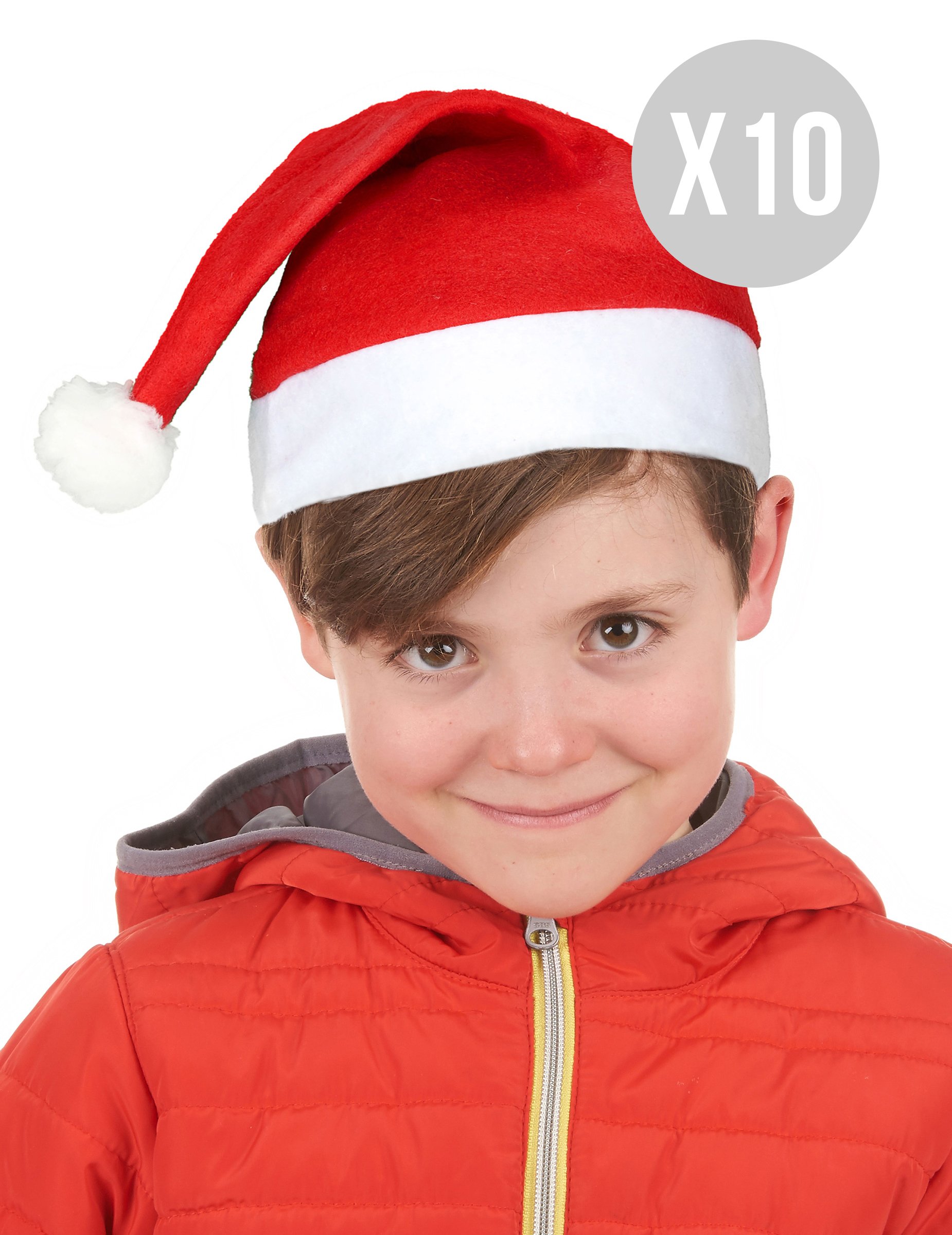Weihnachtsmannmützen-Set für Kinder rot-weiss 32cm Weihnachtsmannmützen-Set für Kinder rot-weiss 32cm von BCI