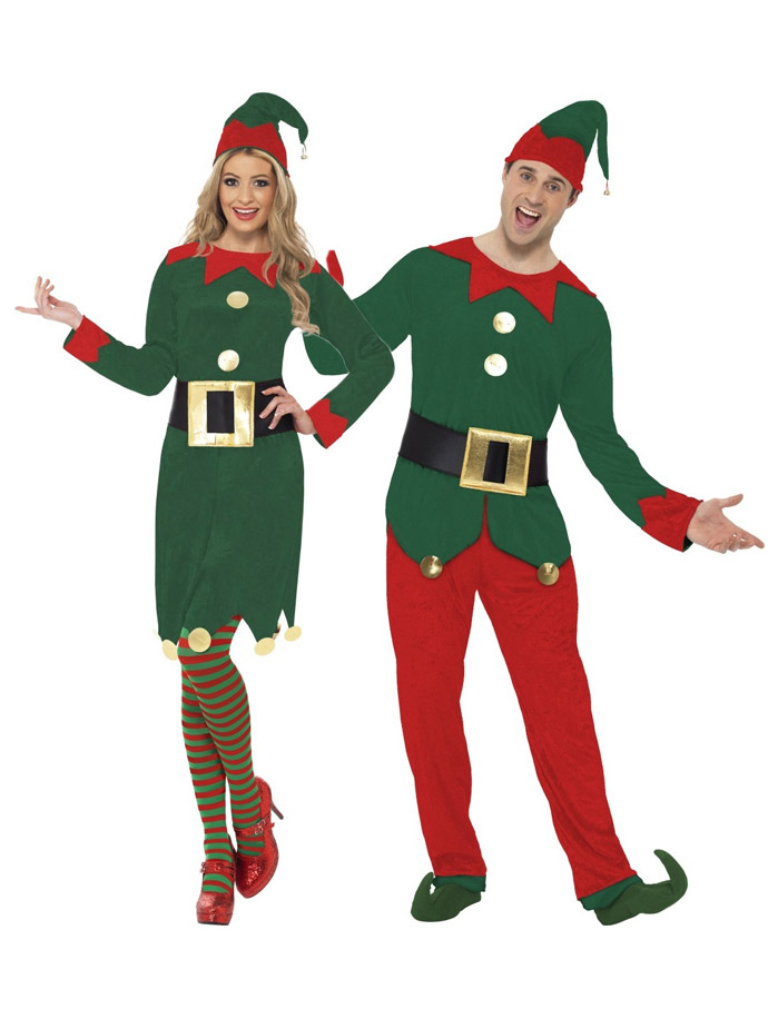 Weihnachtswichtel Kostüm-Set für Paare grün-rot Weihnachtswichtel Kostüm-Set für Paare grün-rot von BCI