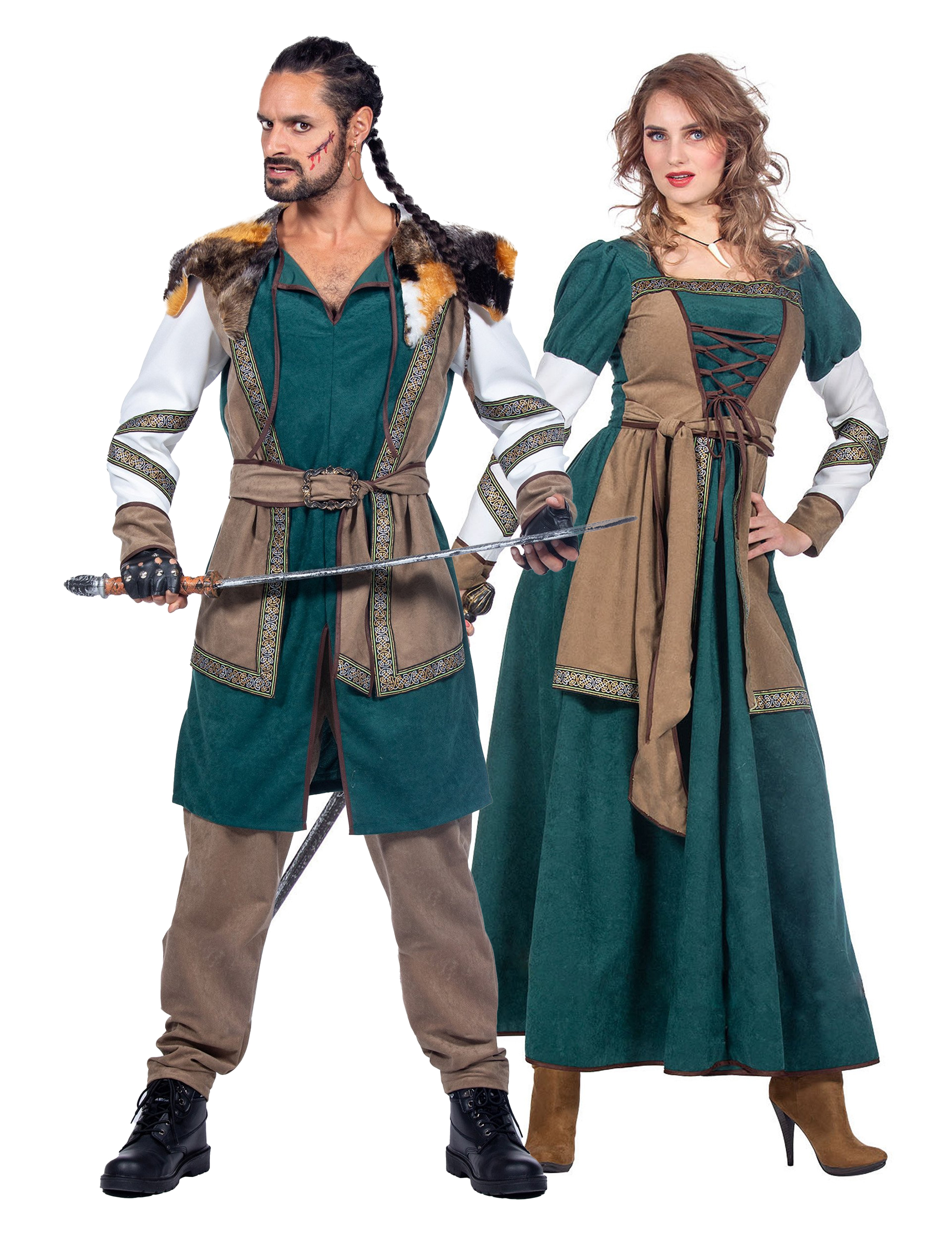 Wikinger Krieger Paarkostüm für Erwachsene von BCI