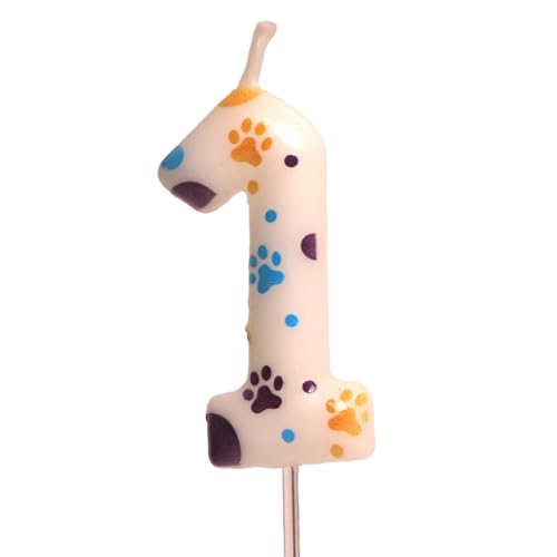 Katzen Pfoten bedruckt 0-9 Digitale Geburtstagstorte Dekoration Dessert Kuchen Einsatz Dekoration Babypartys Kuchen Toppers Hund Pfoten Geburtstag von BCIOUS