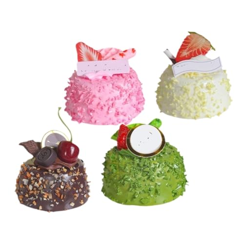BCJMKDX künstliches Brot, Lebensmittel 4 stücke Simulation Kuchen Gefälschte Kuchen Dessert Modelle Kuchen Requisiten Shop Zubehör Dekorative Gefälschte Desserts von BCJMKDX