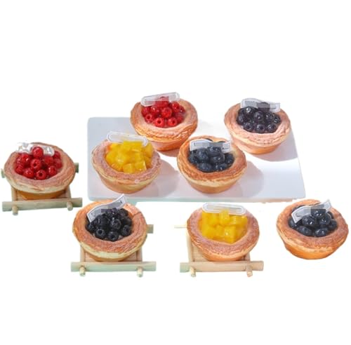 BCJMKDX künstliches Brot, Lebensmittel 8 Pcs Künstliche Ei Torte Modell for Shop Dekorationen Kuchen Modell for Fotografie Requisiten Gefälschte Desserts von BCJMKDX
