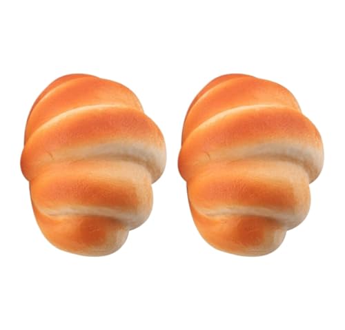 künstliches Brot, Lebensmittel 2 stücke Simulation Croissant Künstliche Brot Weiche Faux Brot Modell Fotografie Croissant Display Prop Gefälschte Desserts von BCJMKDX