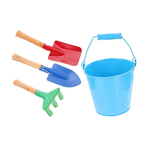BCOATH 1 Satz Gartenwerkzeugen Teiliges Set mit Schaufel Rechen und Eimer für Sand und Pflanzen für Strand und Gartenaktivitäten Leicht und Kinderfreundlich Zufällige Zufällige Farbe von BCOATH