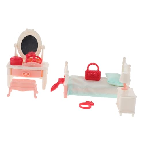BCOATH Wohnkultur 1 Satz Schlafzimmer-Modell Kinderspielzeug Miniatur-Hausmöbel Miniaturmöbel Puppenhausmöbel Modelle Dekoration des Spielhauses Hausversorgungsmodell Haushalt schmücken von BCOATH