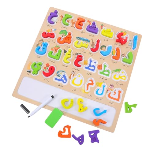 BCOATH 1 Set Arabisches Alphabet-Puzzle Für Kinder: Montessori-holzspielzeug Für Kleinkinder, Rechtschreibpuzzle Zur Sprachentwicklung Bei Der Buchstabenerkennung BCOATH 1 Set Arabisches Alphabet-Puzzle Für Kinder: Montessori-holzspielzeug Für Kleinkinder, Rechtschreibpuzzle Zur Sprachentwicklung Bei Der Buchstabenerkennung von BCOATH