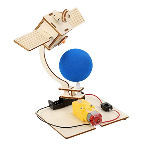BCOATH 1 Set Holzkünstiger Satelliter Kleiner Künstlicher Satellitenstatue Holz Satellitenlehrer Lernen Requisite von BCOATH