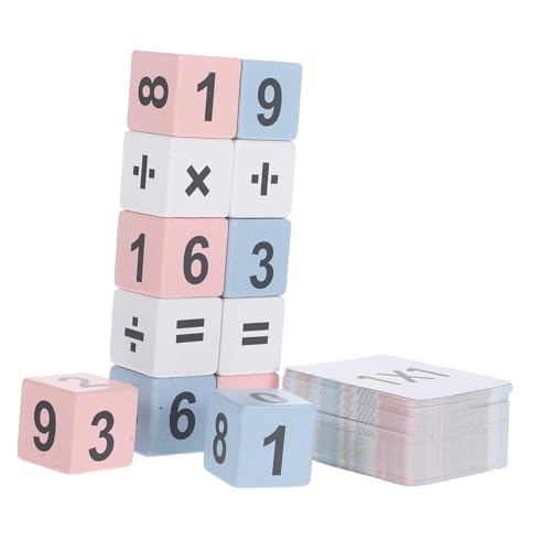 BCOATH 1 Set Interaktives Mathematik-brettspiel Für Kinder, Multiplikations- Und Divisionsübungen, Pädagogische Zahlenwürfelkarten, Must-Haves Für Den Unterricht von BCOATH