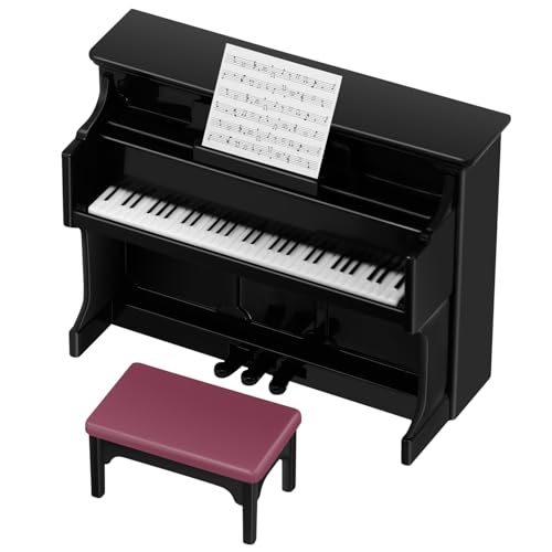 BCOATH 1 Set Mini Klavier Und Klavierhocker Für Puppenhaus Dekorative Szene Requisiten Miniatur Klavier Zubehör Mit Notenblatt Für Kreative Spielwelten BCOATH 1 Set Mini Klavier Und Klavierhocker Für Puppenhaus Dekorative Szene Requisiten Miniatur Klavier Zubehör Mit Notenblatt Für Kreative Spielwelten von BCOATH