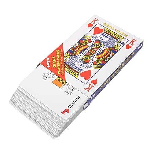 BCOATH 1satz Giant Playing Cards Jumbo Pokerkarten Für Party Dekorationen Tragbar Und Leicht Für Spaß von BCOATH