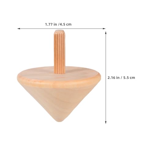BCOATH 10 Holzkreisel: Unbemaltes Gyroskop-Spielzeug Zum Selbermachen Für Kinder – Fördert Kreativität Und Geduld Bei Aktivitäten Drinnen Und Draußen von BCOATH
