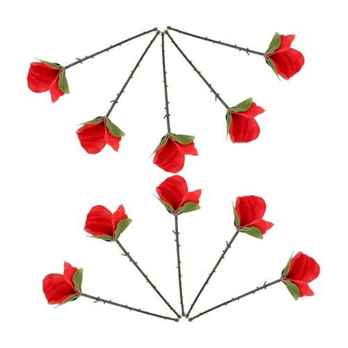 BCOATH 10 Stück Faltbare Rosen Zaubertrick Requisiten für Nahaufnahme Bühne Straße Blume Erscheint Vielseitig für Bar Party Heimaufführung BCOATH 10 Stück Faltbare Rosen Zaubertrick Requisiten für Nahaufnahme Bühne Straße Blume Erscheint Vielseitig für Bar Party Heimaufführung von BCOATH