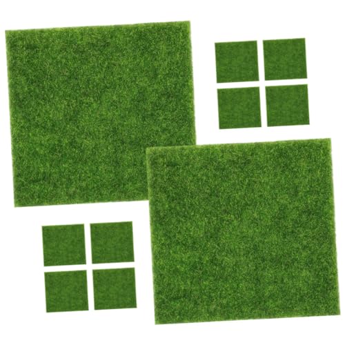 BCOATH 10 Stück Künstliche Grasmatte Teilig Pflegeleichte Wetterfeste Dekoration für Garten Miniaturgarten Innen und Außenbereiche Zuschneidbar für von BCOATH