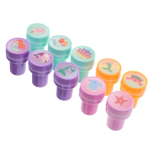 BCOATH 10 Stück Meerestierrobbe Tagebuch DIY Stempel Stempel Briefmarken Für Kleinkinder 2-4 Jahre Tierstempel Tierische Partygeschenke Briefmarken Für Kleinkinder Tierstempel Plastik von BCOATH