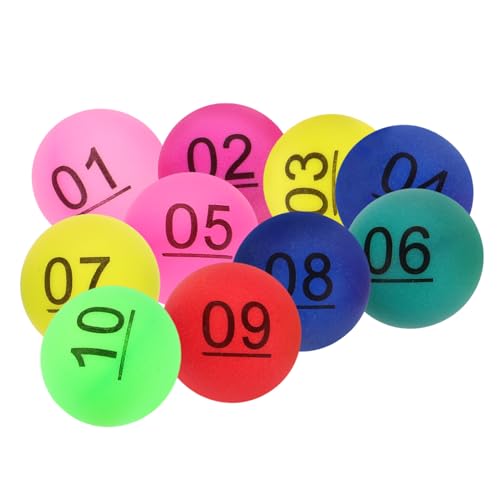 BCOATH 10 Stück Tombola Ziehungsbälle für Partyspiele Nummerierte Kunststoffbälle Leicht und Bruchfest für Verlosungen Partydekoration BCOATH 10 Stück Tombola Ziehungsbälle für Partyspiele Nummerierte Kunststoffbälle Leicht und Bruchfest für Verlosungen Partydekoration von BCOATH