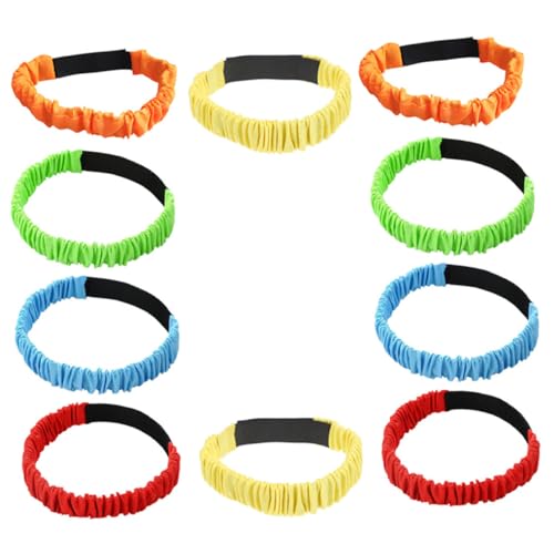 BCOATH 10 Stück Teiliges Elastische Drei bein rennen Bänder aus Flexible Dehnbare Beinbänder mit Praktischem Klettband für Outdoor spiele und Eltern junge Mädchen aktivitäten Geeignet von BCOATH