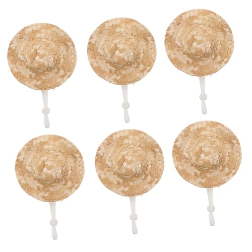 BCOATH 10 Stück Teiliges Handgefertigter Mini Strohhüte mit Kinnband Stabile Strapazierfähige Puppenhaus-sombreros für DIY Basteln und Sommerliche Dollhouse Dekoration BCOATH 10 Stück Teiliges Handgefertigter Mini Strohhüte mit Kinnband Stabile Strapazierfähige Puppenhaus-sombreros für DIY Basteln und Sommerliche Dollhouse Dekoration von BCOATH