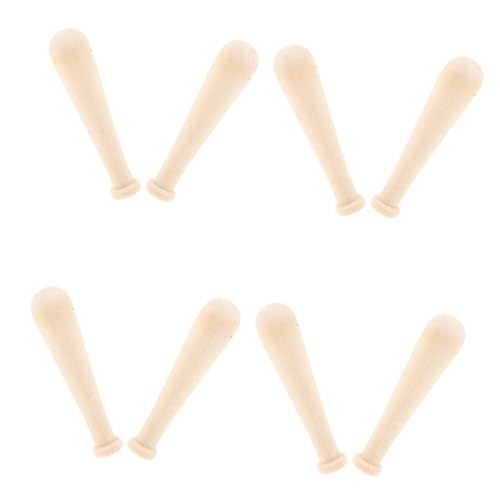 BCOATH 10 Stück Teiliges Kleine Holz baseballschläger zum Bemalen DIY Bastelset für Unbemalte Mini Baseballschläger für Kunstprojekte Partydeko und Handgefertigte Geschenke von BCOATH