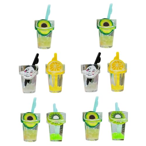 BCOATH 10 Stück Teiliges Miniatur Getränke Modelle aus Kunststoff Realistische Bunte Mini Flaschen Puppenhaus Zubehör für Micro Landschaft Langlebig Leicht Bruchfest Vielseitige von BCOATH