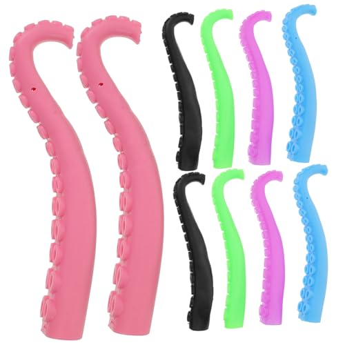 BCOATH 10 Stück Teiliges Oktopus Tentakel Fingerpuppen aus Sicherem Kunststoff Kreative und Langlebige Fingertip Spielzeuge als Party Mitgebsel für Mädchen Zufällige Zufällige Farbe von BCOATH