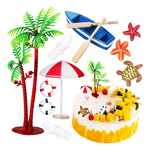 BCOATH 10 Stück Teiliges Strand Themen Cake Dekorationsset Künstliche Miniatur Accessoires mit Boot Sonnenschirm Liegestuhl Langlebig und Farbenfroh für Sommerpartys Geburtstage BCOATH 10 Stück Teiliges Strand Themen Cake Dekorationsset Künstliche Miniatur Accessoires mit Boot Sonnenschirm Liegestuhl Langlebig und Farbenfroh für Sommerpartys Geburtstage von BCOATH