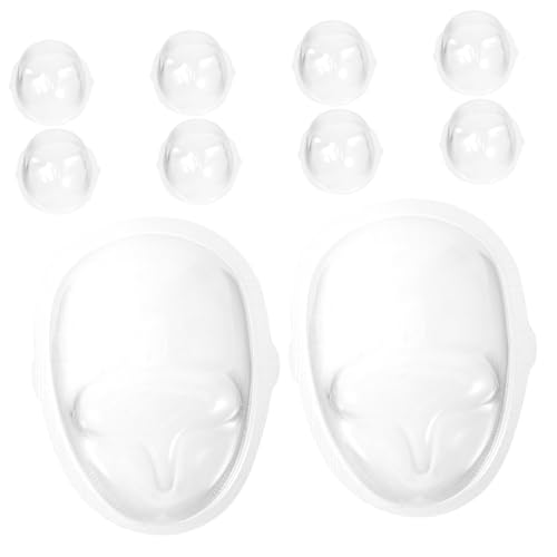 BCOATH 10 Stück Teiliges Transparente PVC Puppenmasken Dickes Material Schutzabdeckung für Puppen DIY Bastelbedarf Klare Gesichtsmasken für Puppen und Plüschtiere zum Bemalen und Basteln BCOATH 10 Stück Teiliges Transparente PVC Puppenmasken Dickes Material Schutzabdeckung für Puppen DIY Bastelbedarf Klare Gesichtsmasken für Puppen und Plüschtiere zum Bemalen und Basteln von BCOATH