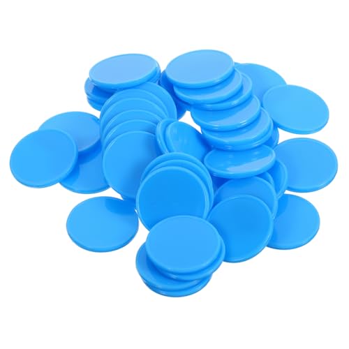 BCOATH 100 Stück Bunte Abs Kunststoff Lernzähler Kleine Runde Zählchips für Matheunterricht und Familienspiele Transparente Spielmarker für Addition Sortierung und Gruppenbildung von BCOATH