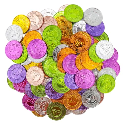 BCOATH 100 Stück Teiliges Bunte Plastikpiratenmünzen Simulation Piratenparty Dekoration für Schatzsuche Geburtstagsfeier Halloween BCOATH 100 Stück Teiliges Bunte Plastikpiratenmünzen Simulation Piratenparty Dekoration für Schatzsuche Geburtstagsfeier Halloween von BCOATH