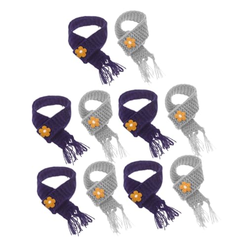 BCOATH 10Stücke Kawaii Mini Schal Teiliges Anpassbare Puppenaccessoires Strickschal für Puppen Weinflaschen Dekoration Vielseitig Einsetzbar von BCOATH