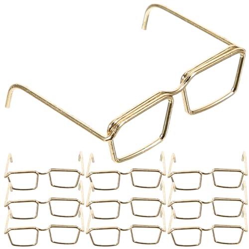 BCOATH 10Stücke Puppenbrille Teiliges Ohne Objektiv Metallrahmen Für Puppenbekleidung Perfektes Zubehör Für Miniaturpuppen Für Puppenliebhaber BCOATH 10Stücke Puppenbrille Teiliges Ohne Objektiv Metallrahmen Für Puppenbekleidung Perfektes Zubehör Für Miniaturpuppen Für Puppenliebhaber von BCOATH
