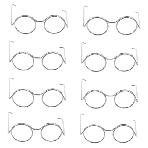 BCOATH 10st Puppenbrille Miniaturgläser Winziges Brillengestell Mini-glasrahmen Mini-brille Miniaturbrille Ohne Linse Brillen Für Puppen Mini-sonnenbrille Schmücken Eisen Zubehör von BCOATH