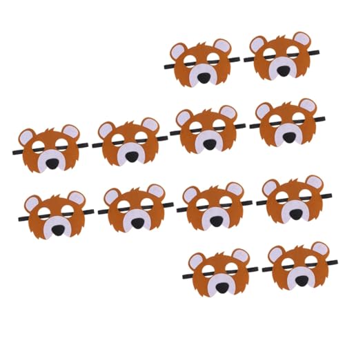 BCOATH 3 Sets Kinder-halloween-masken Aus Filz Tierform Cartoon-design Partyzubehör 4 Stück * 3 von BCOATH