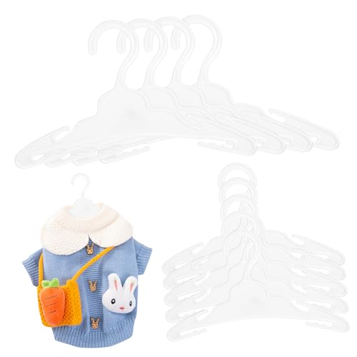 BCOATH 12 Stück Teiliges Puppenkleiderbügel aus Kunststoff Mini Kleiderbügel für Puppen Realistisches Design mit Abgerundeten Kanten Robust und Sicher für Puppenschränke und von BCOATH