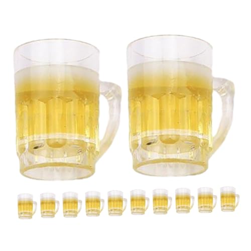 BCOATH 12Stücke Bierkrüge aus Harz Puppenhaus Dekoration Realistische Kleine Bierbecher für Miniaturumgebungen und Heimdekoration Perfektes für Bastler BCOATH 12Stücke Bierkrüge aus Harz Puppenhaus Dekoration Realistische Kleine Bierbecher für Miniaturumgebungen und Heimdekoration Perfektes für Bastler von BCOATH