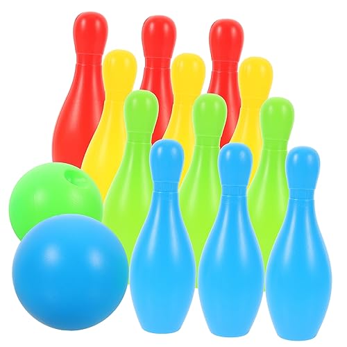 BCOATH 12Stücke Teiliges Bowling Set Interaktives Kegelspielzeug mit Flaschen und Bällen Fördert Farben Erkennen und Koordination für Drinnen und Draußen BCOATH 12Stücke Teiliges Bowling Set Interaktives Kegelspielzeug mit Flaschen und Bällen Fördert Farben Erkennen und Koordination für Drinnen und Draußen von BCOATH
