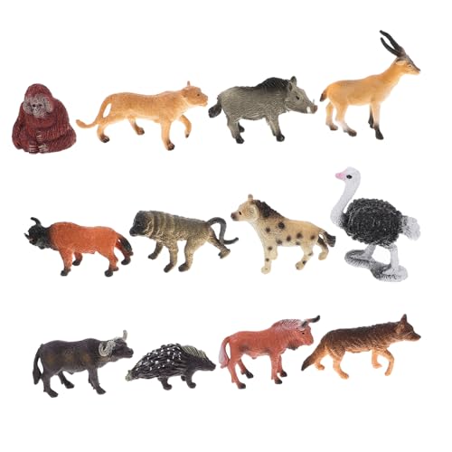 BCOATH 12pcs Wildlife Tier Figur Mini Tiermodell Tierstatuen BCOATH 12pcs Wildlife Tier Figur Mini Tiermodell Tierstatuen von BCOATH