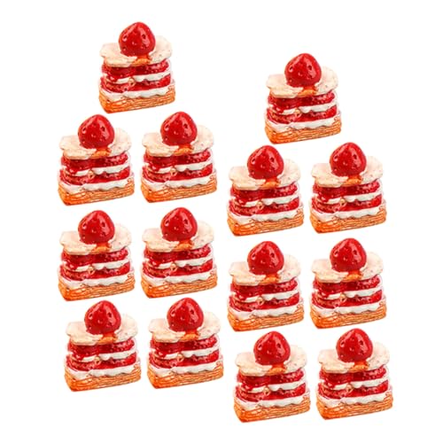 BCOATH 15 Stück Teiliges Miniatur dreistöckiger Erdbeer Sahne Kuchen Set Realistische Künstliche Dessertdekoration Dekorative Spielküche Puppenhaus Lebensmittel Leichtes Modell für BCOATH 15 Stück Teiliges Miniatur dreistöckiger Erdbeer Sahne Kuchen Set Realistische Künstliche Dessertdekoration Dekorative Spielküche Puppenhaus Lebensmittel Leichtes Modell für von BCOATH
