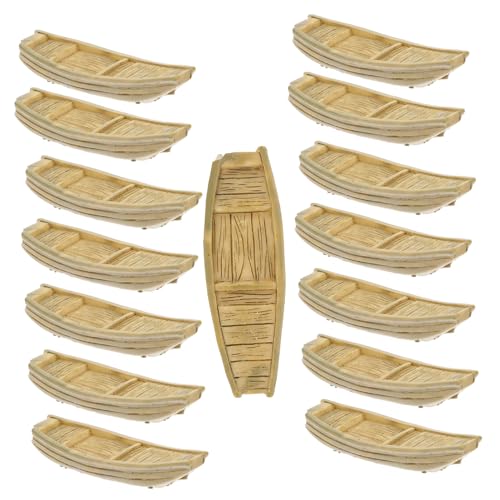 BCOATH 15 Stück Teiliges Miniatur fischerboot Langlebigem Harz Kleine Dekorative Boote für DIY mikrolandschaften Tischdekoration Garten und Kreative Wohnaccessoires von BCOATH