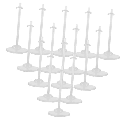 BCOATH 15 Stück Teiliges Puppenständer Transparenter Kunststoff Doll Display Stand mit Breiter Basis Stabile Halterung für Barbiepuppen und Spielzeugfiguren zur Dekoration Schutz von von BCOATH