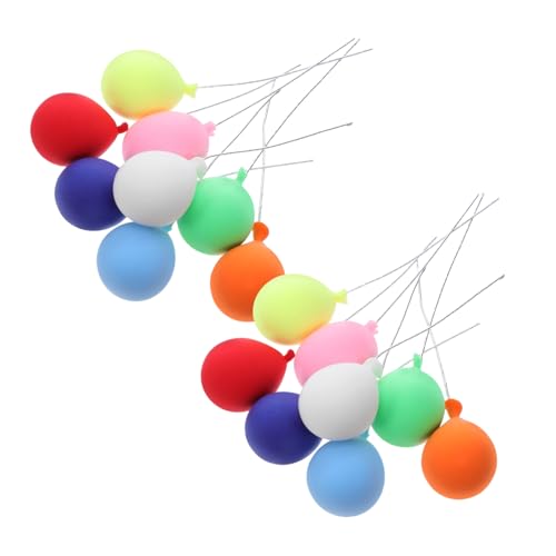 BCOATH 16 Stück Teiliges Miniatur Ballon-deko Farbig Runde Cake Picks für Puppenhaus Einfache Montage Detailgetreue Mini Ballons Vielseitig für Geburtstags Babyparty-Dekoration von BCOATH